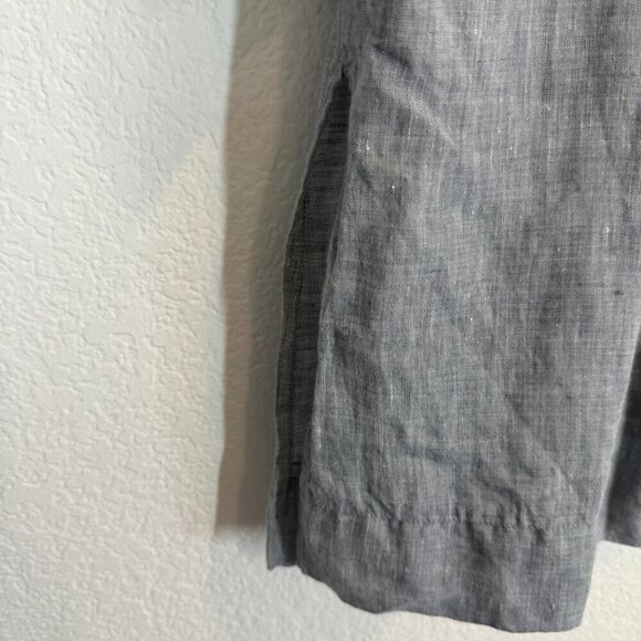 Eileen Fisher Linen Jacket Gray Blue Cardigan Lagenlook Capsule Classic Small - Picture 9 of 11